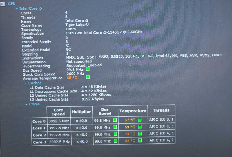 Dell Latitude 7420 Intel Core i5-1145G7@2.6GHz 16GB RAM   Lap200