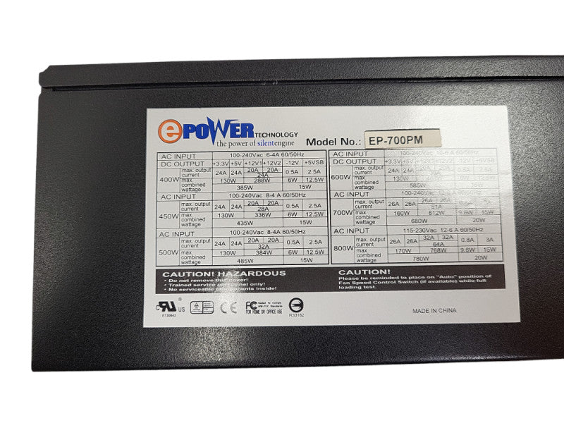 Epower Technology Power Supply Unit Ep-700pm $