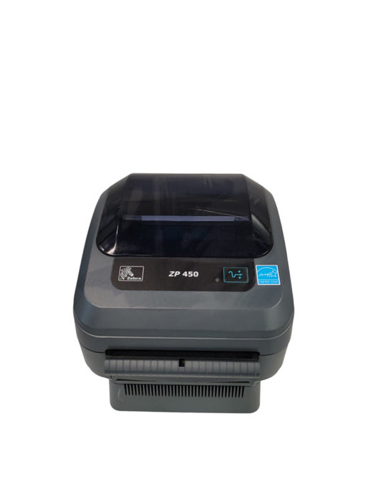 Zebra ZP 450 200DPI Thermal Label Printer + Power Base Q%