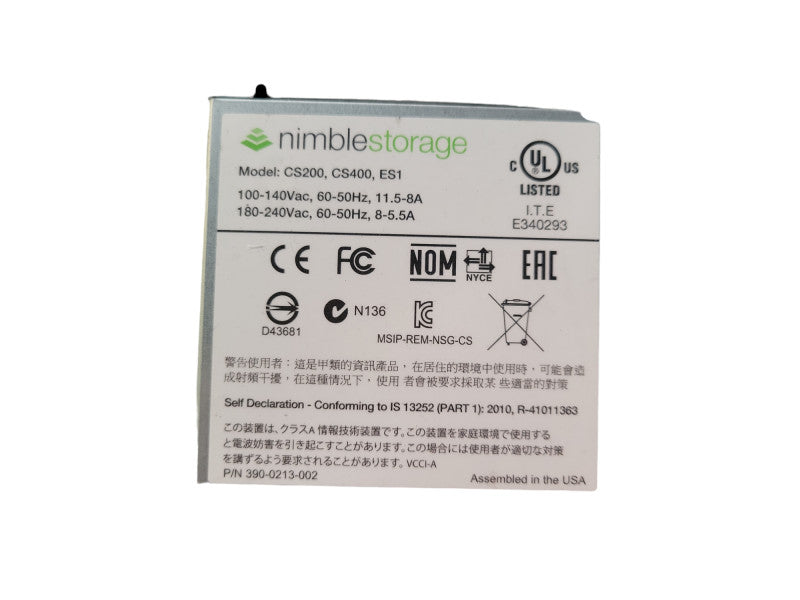 Nimble Storage CS200/400/E1 | 16x 3.5" Disk Array Chassis w/ 2x PSU !