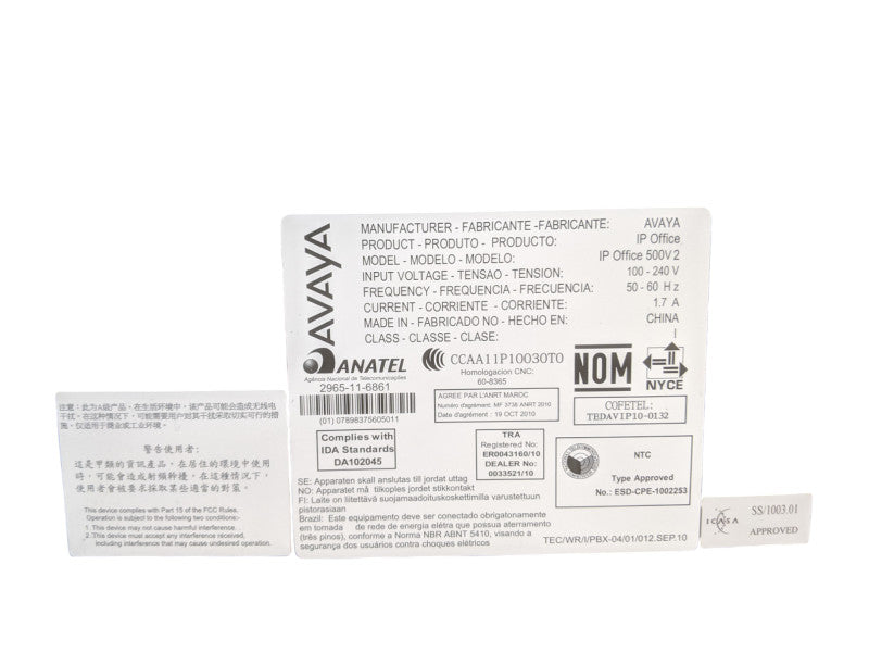 Avaya IP Office 500 V2 Control unit
