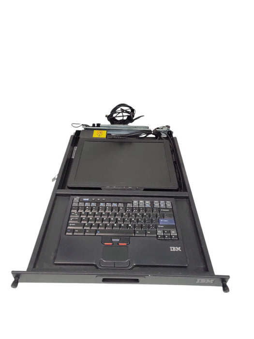 IBM 1723-HC1 17" Rack Mounted Console Kit w/ Keyboard Trackpad  %