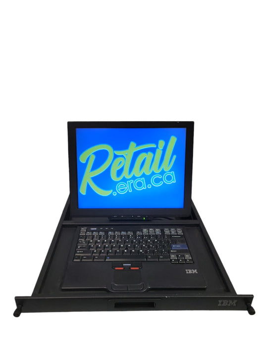 IBM 1723-HC1 17" Rack Mounted Console Kit w/ Keyboard Trackpad  %