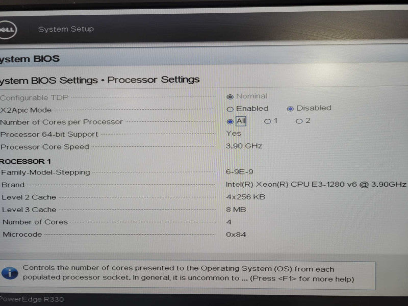 Dell PE R330 1U 4x 3.5", Xeon E3-1280 v6 3.90GHz 4C, 32GB EEC DDR4, PERC H730 !