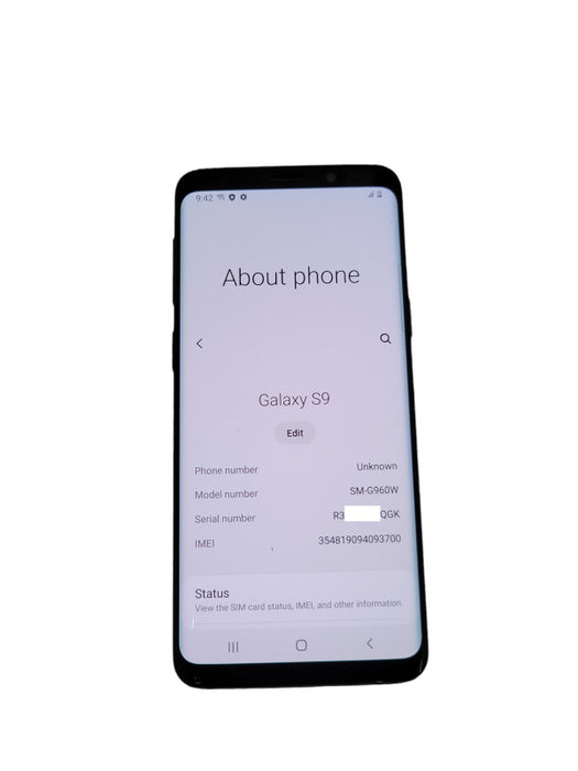 Samsung Galaxy S9 64GB (SM-G960W) | Unlocked, READ _