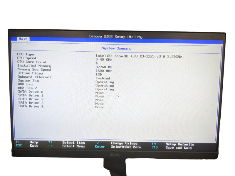 Lenovo ThinkServer RS140 1U | Xeon E3-1225 v3 | 32GB DDR3 | No HDD