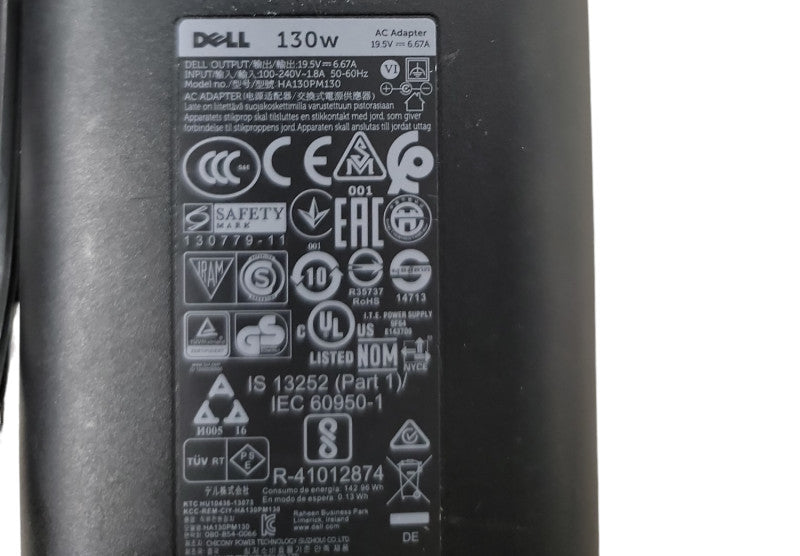 Genuine Dell  Laptop 130W SMALL TIP (4.5mm) AC Adapter/Charger