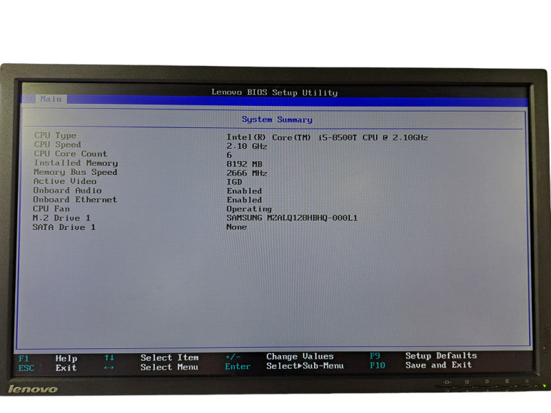 Lenovo ThinkCentre M920q | i5-8500T @ 2.10GHz 6C, 8GB DDR4, 128GB NVMe