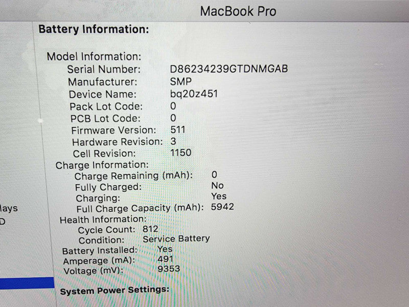 Apple Macbook Pro Retina 2012 15" Core i7-3615QM @ 2.3GHz 8GB DDR3 256GB SSD  (