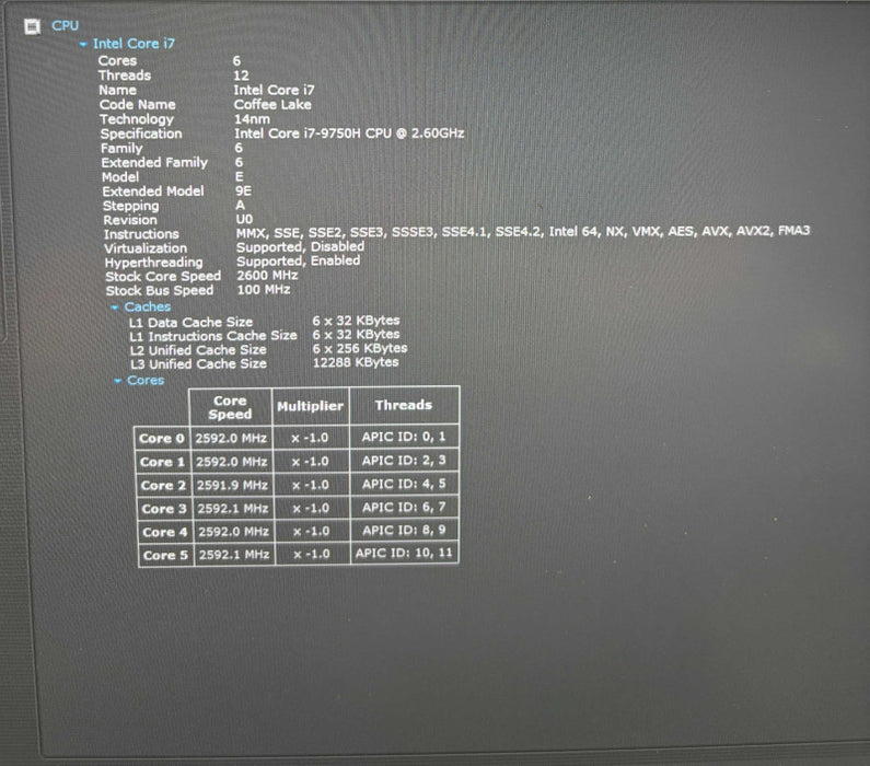 Dell XPS 15 7590 i7-9750H GeForce GTX 1650 4GB GPU 16GB RAM 256GB SSD READ Q Lap200
