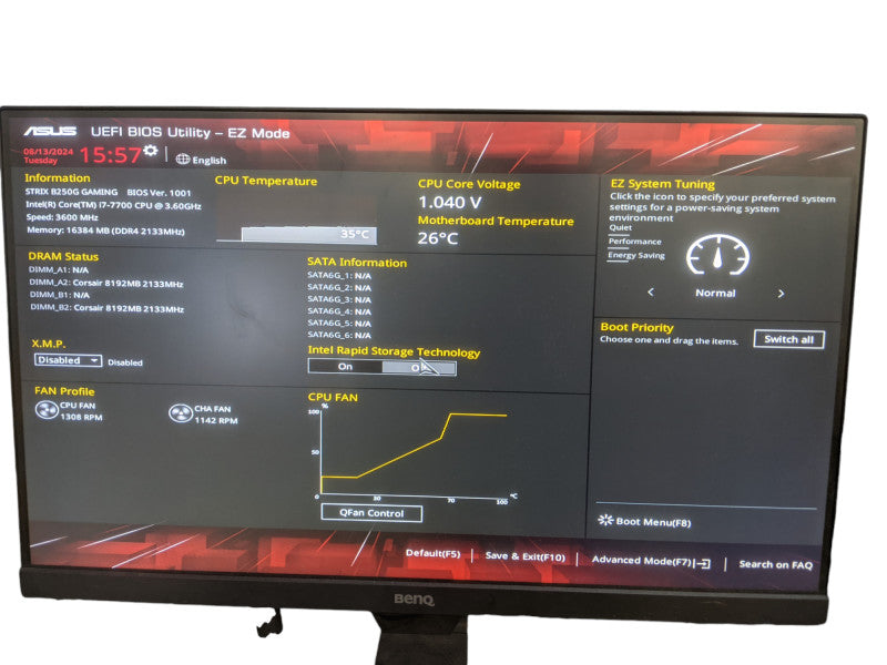 Intel Core i7-7700 | ASUS STRIX B250G GAMING | 16GB DDR4 | 2x M.2 | I/O Plate