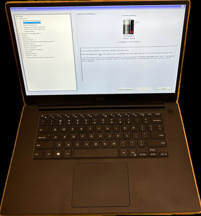 Dell XPS 15 7590 i7-9750H 8GB RAM Broken Hinge For Parts/Repair READ! Q Lap200