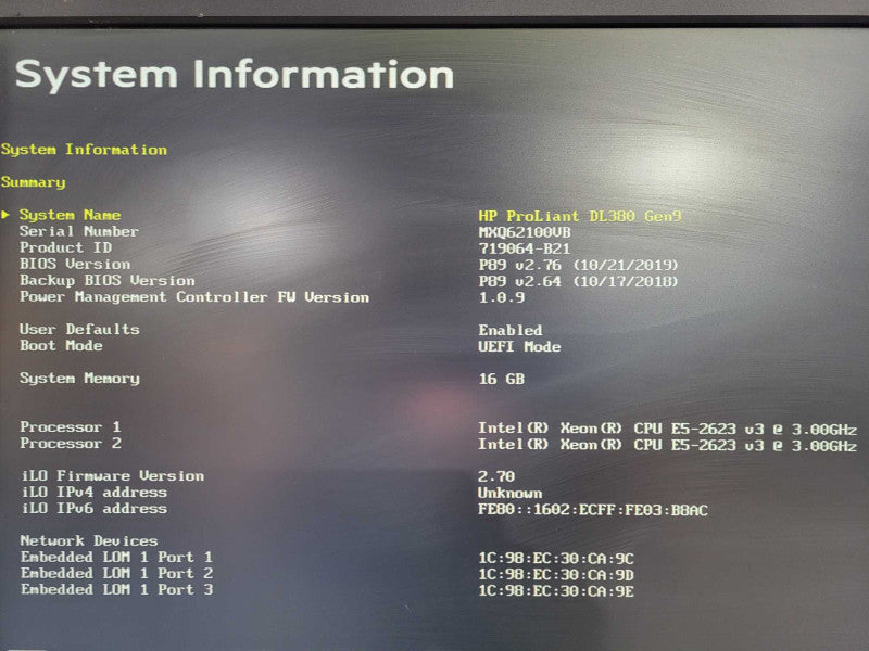HP ProLiant DL380 Gen9 2x Intel Xeon E5-2623 v3 @ 3.0 Ghz 16GB RAM P440ar 2.5 !