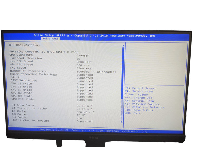 Intel Core i7-8700 | ASUS PRIME B360M-C | 2x M.2 | 16GB DDR4| I/O Plate Q