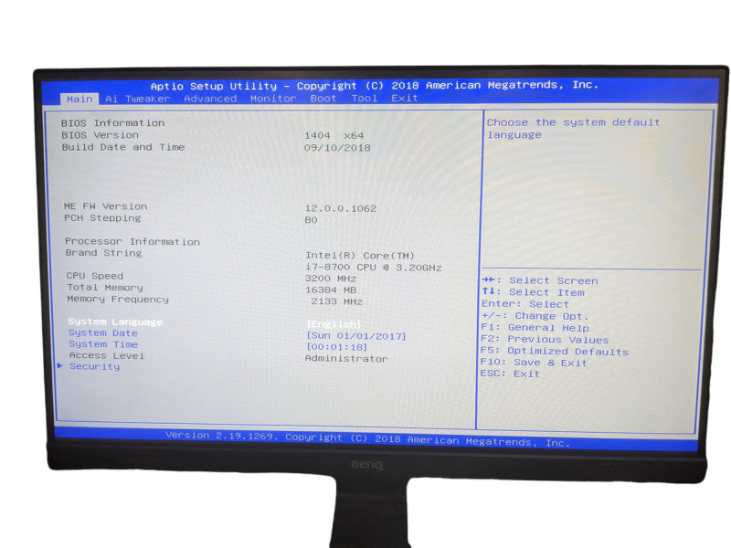 Intel Core i7-8700 | ASUS PRIME B360M-C | 2x M.2 | 16GB DDR4| I/O Plate Q