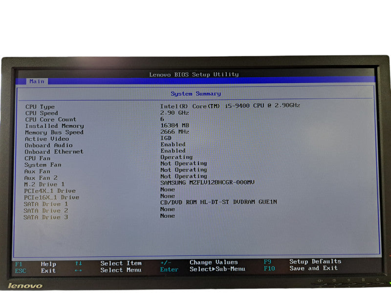 Lenovo ThinkCentre M720s | i5-9400 @ 2.90GHz 6C, 16GB DDR4, 128GB NVMe