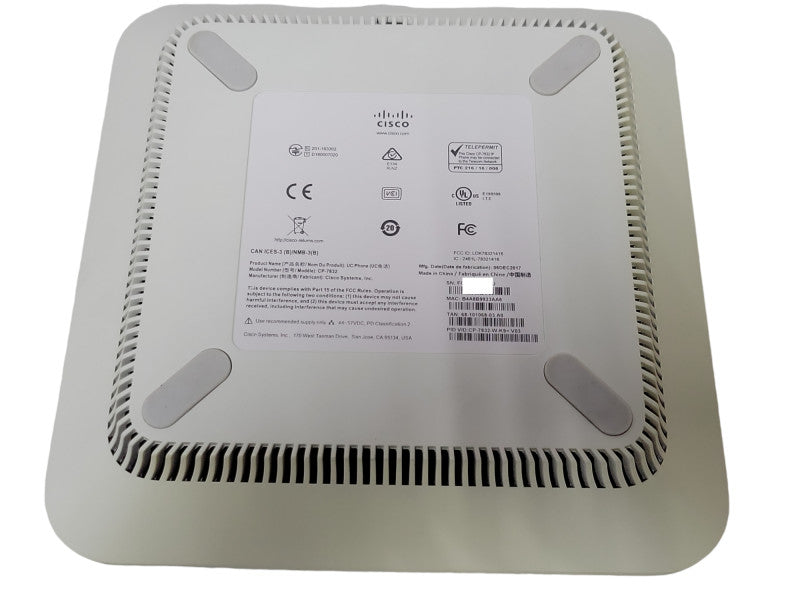 Cisco CP-7832-W-K9 IP Conference Phone, Factory reset, Read _