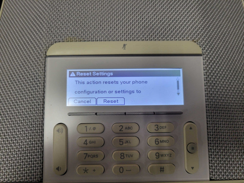 Cisco CP-7832-W-K9 IP Conference Phone, Factory reset, Read _