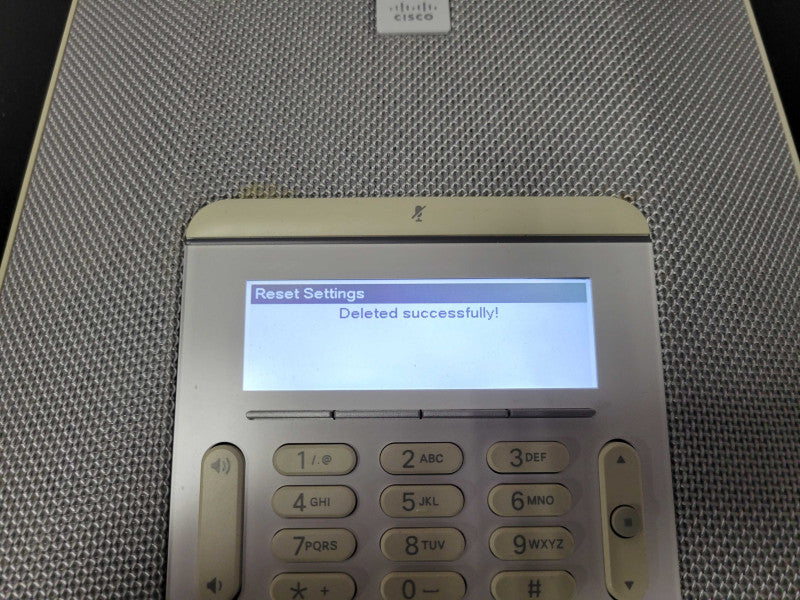 Cisco CP-7832-W-K9 IP Conference Phone, Factory reset, Read _