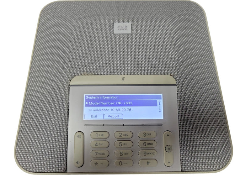 Cisco CP-7832-W-K9 IP Conference Phone, Factory reset, Read _