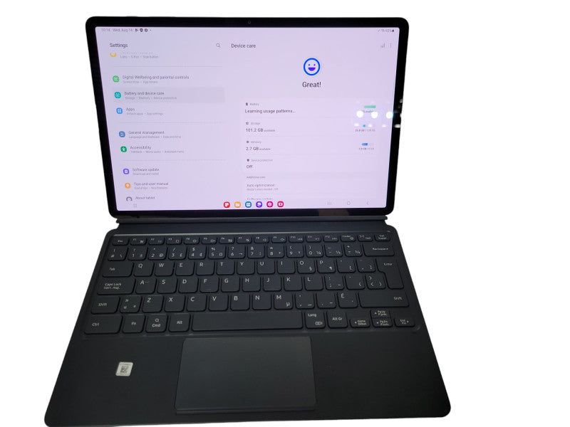 Samsung Galaxy Tab S7+ SM-T970 - 128GB - WiFi - Mystic Black w/ Pen and Keyboard _
