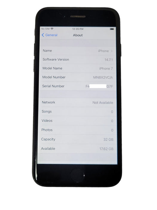 Apple iPhone 7 32GB cell phone, Locked to Telus _