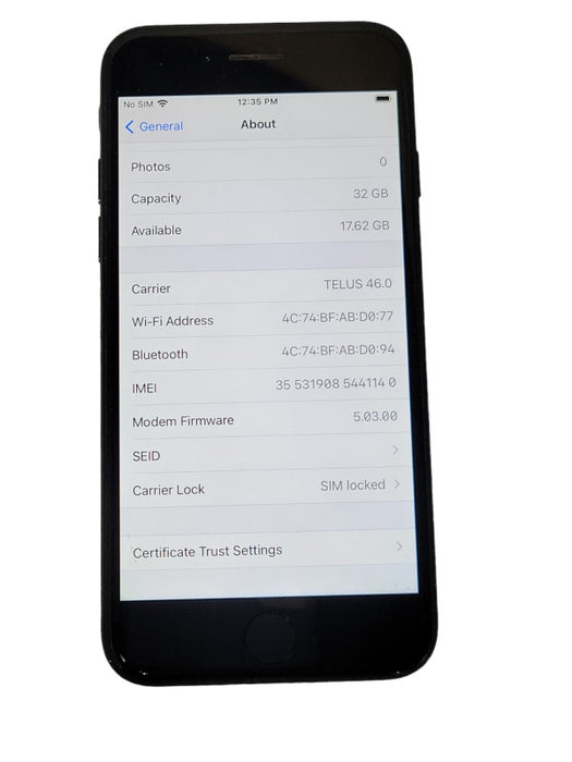 Apple iPhone 7 32GB cell phone, Locked to Telus _