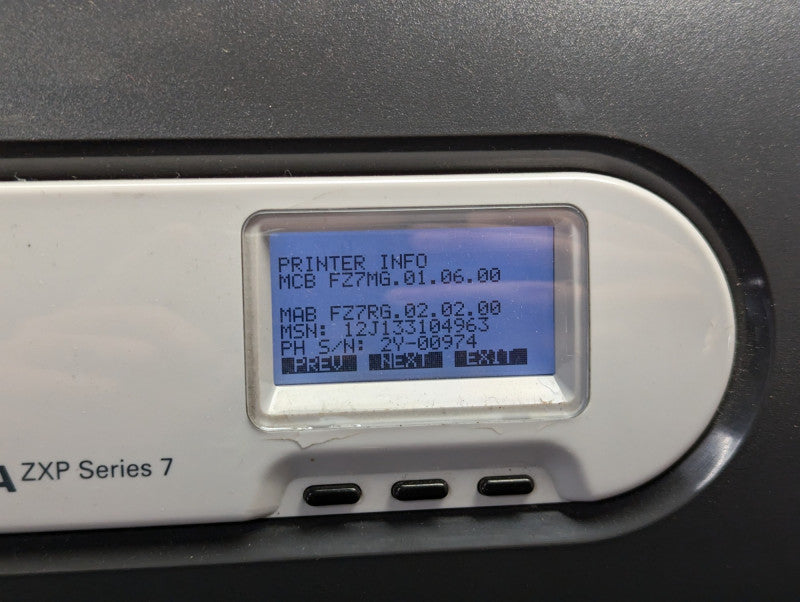Zebra ZXP Series 7 ID Card Printer PLEASE READ  -
