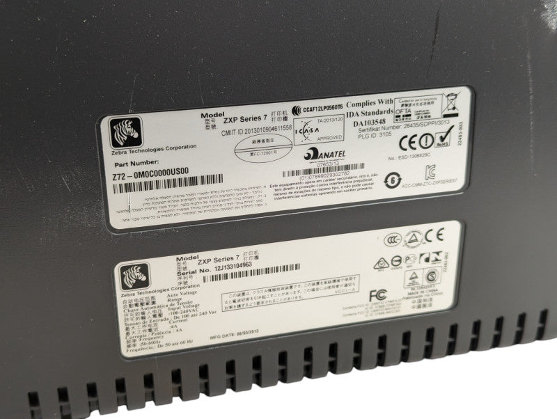 Zebra ZXP Series 7 ID Card Printer PLEASE READ  -
