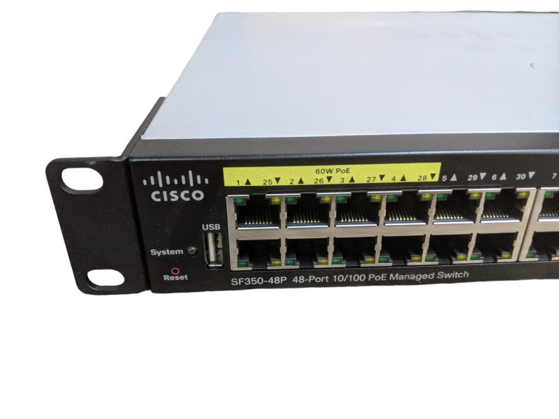 Cisco SF350-48P-K9 V04 | 48-Port 10/100 PoE Managed Switch !