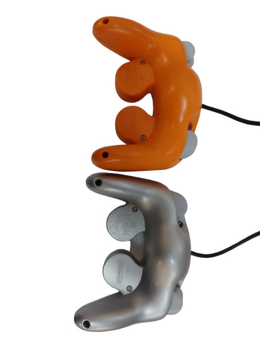 Bundle of 2 OEM Nintendo Gamecube Controllers Model: DOL-003 Orange & Silver =