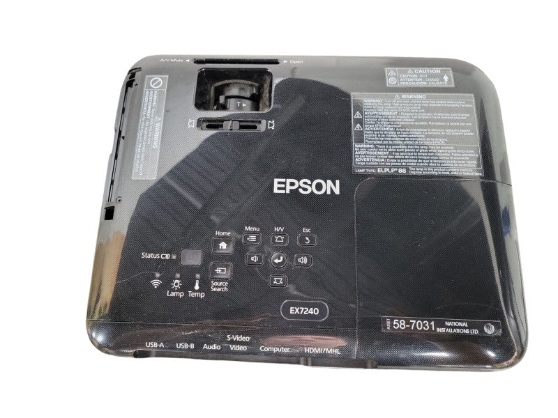 Epson EX7240  WXGA Projector 3200 Lumens 635 Lamp Hrs 32 Hrs ECO !
