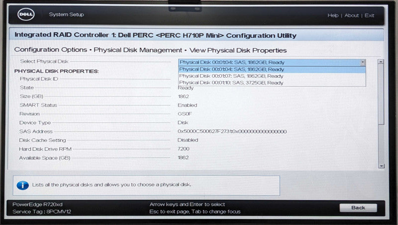 Dell PE R720xd 2U, 12x 3.5", Xeon E5-2670 v2 2.50GHz 10C, 128 DDR3, 2x 2TB SAS, 1x 3TB SAS, H710P Mini