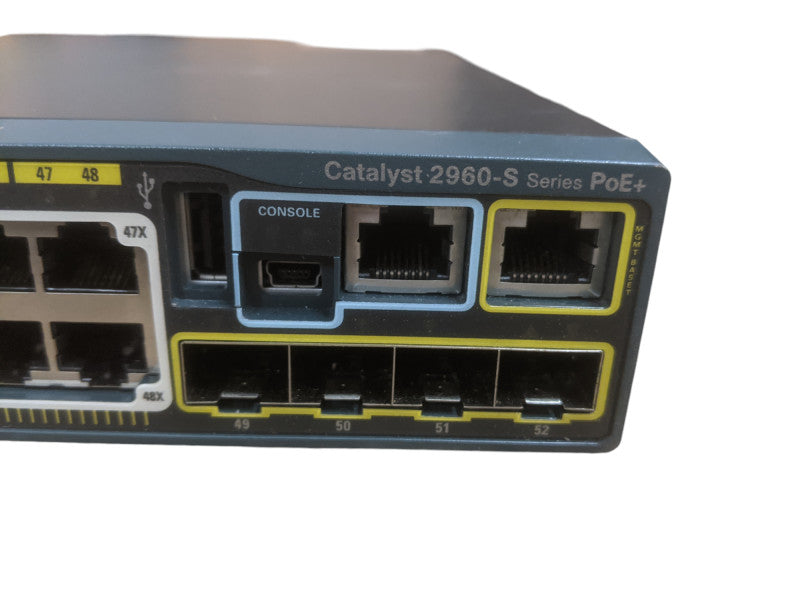 Cisco WS-C2960S-48FPS-L V04 | 48-Port PoE+ Managed Gigabit Switch w/ STACK