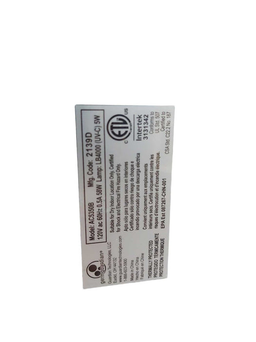 GermGuardian Air Purifier Model: AC5350B =