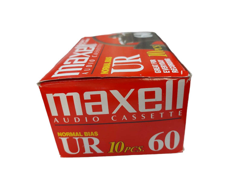 Maxell Audio Cassette Normal Bias UR 60 Minutes/135m/443ft ( NEW )Box of 10  =