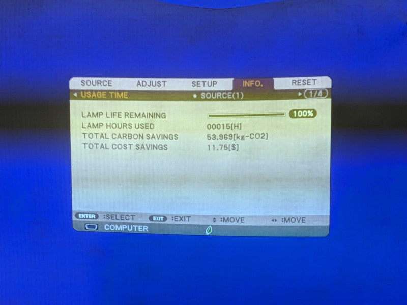 NEC NP-M282X XGA DLP 2800 ANSI Lumens Projector, Lamp Hour: 15Hrs