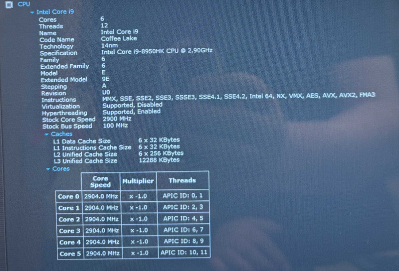 Dell Precision 7530 TOUCH i9-8950HK QUADRO P3200 6GB 32GB RAM 1TB SSD READ!  Lap200