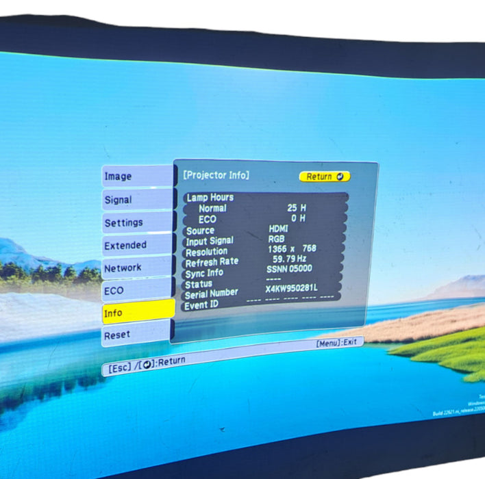 Epson VS355 H840A 3300 Lumens WXGA 3LCD Projector HDMI | 25 Lamp Hours