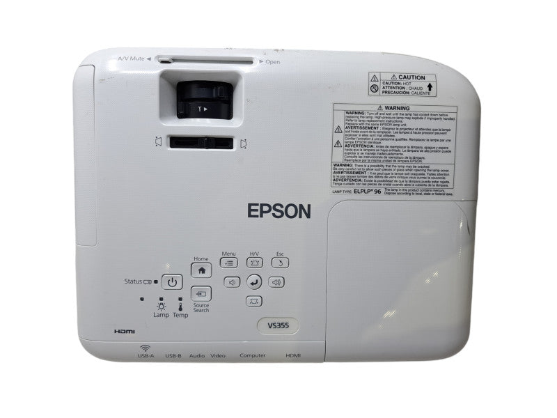 Epson VS355 H840A 3300 Lumens WXGA 3LCD Projector HDMI | 25 Lamp Hours