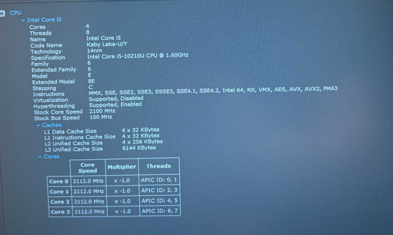 Lenovo ThinkPad E15 i5-10210U 8GB RAM 256GB SSD No Power Adapter READ!  Lap200