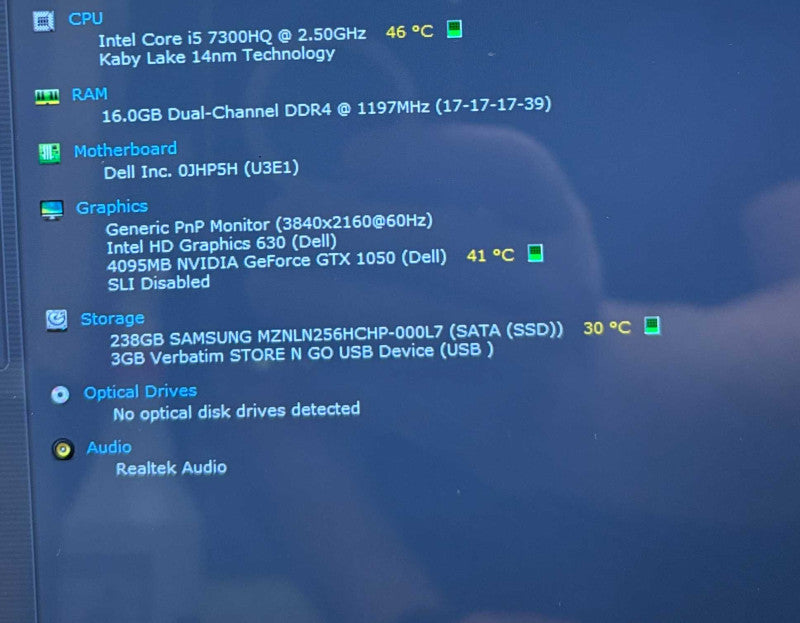 Dell XPS 15 9560 4K TOUCH i5-7300HQ GTX 1050 4GB GPU 16GB RAM 256GB SSD  Lap200