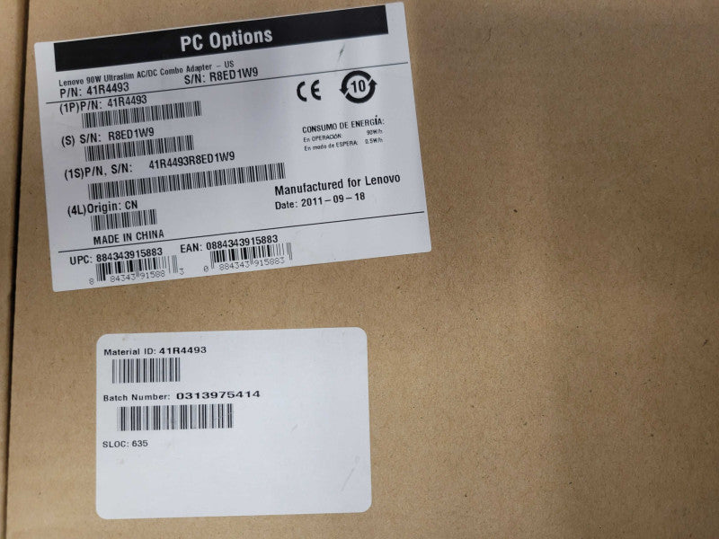 New Lenovo 90W Ultraslim AC/DC Combo Adapter - US 41R4493 _