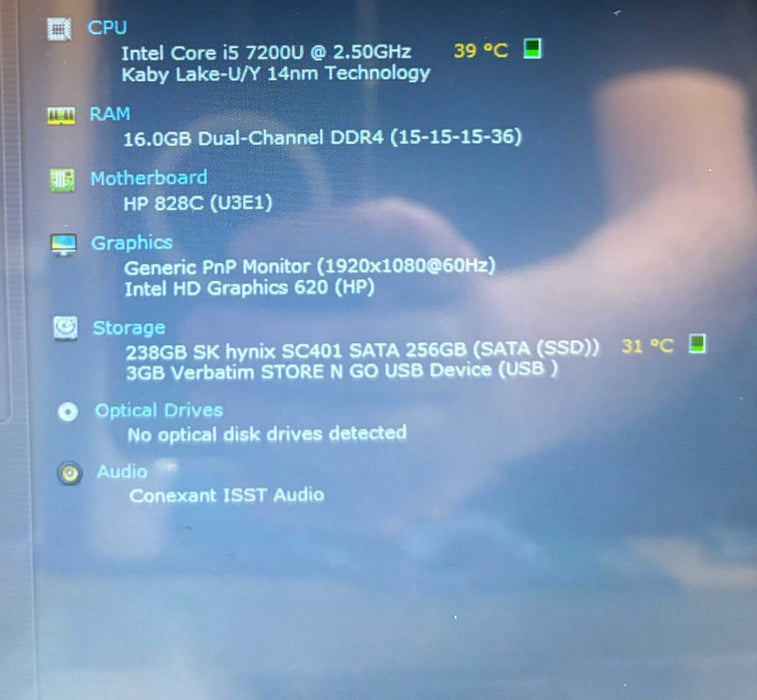 HP EliteBook 840 G4 TOUCH Intel Core i5-7200U 16GB RAM 256GB SSD  Lap200