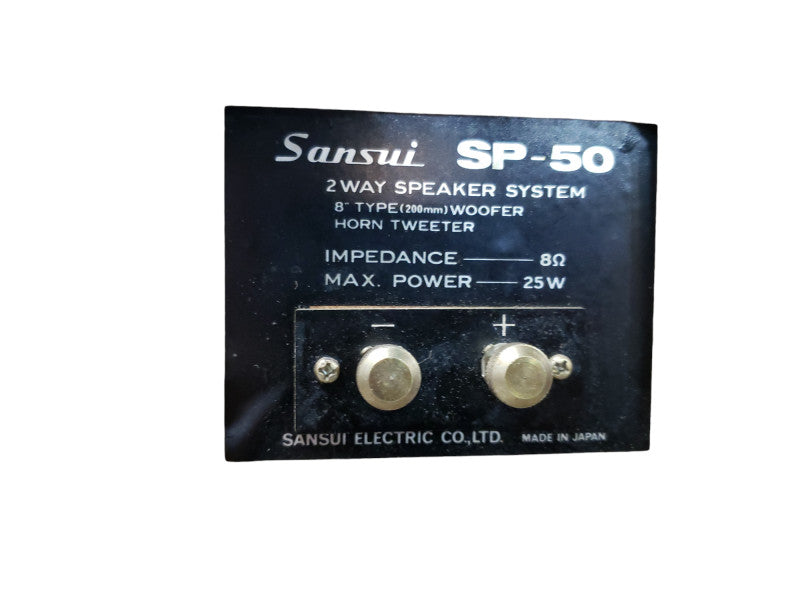 Pair of Vintage Sansui SP-50 Two Way Speakers 25watt Max