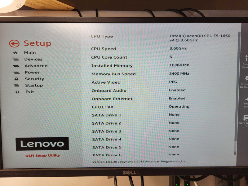 Lenovo ThinkStation P510 | Xeon E5-1650 v4 @ 3.60GHz 6C, 16GB DDR4, K2000 $