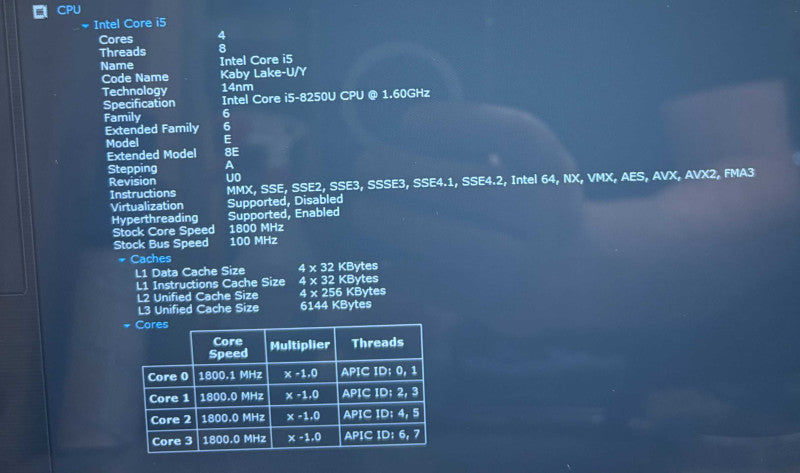 Acer Spin SP513-52N TOUCH Intel Core i5-8250U@1.6GHz 8GB RAM 256GB SSD READ! Q Lap200