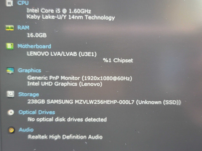 Lenovo ThinkBook 15-IML| i5-10210U| 16GB DDR4| 256GB SSD READ β Lap200