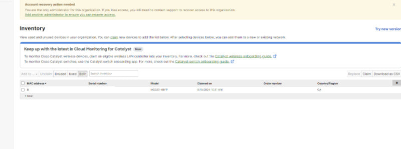 Meraki Cisco MS320-48FP-HW 48-Port PoE+ Switch - 640W PSU (UNCLAIMED) $