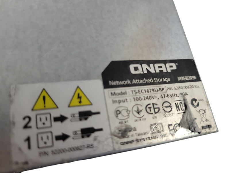 QNAP – NAS 16x3.5" Bay – TS-EC1679U-RP %
